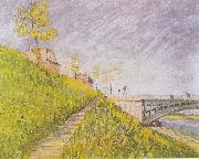 Vincent Van Gogh Seine-shore at the Pont de Clichy oil